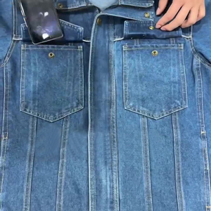 Biểu Tượng Tùy Chỉnh 100% Cotton Denim Làm Việc Đồng Phục Thêu Cộng Với Kích Thước Của Nam Denim Áo Khoác - Product Image 4