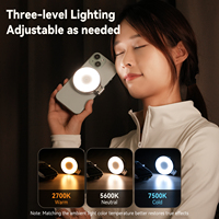 Mini lampe de remplissage TELESIN rechargeable, 3 modes réglables, 180° °    Anneau lumineux magnétique pour selfie de téléphone portable avec miroir intégré