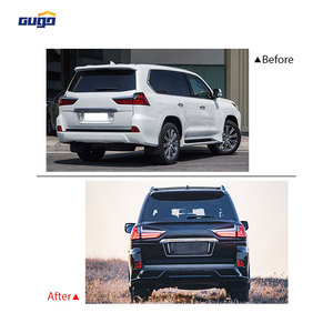 GUGO 2021 Kit carrosserie en plastique ABS de haute qualité pour <span class=keywords><strong>Lexus</strong></span> <span class=keywords><strong>LX</strong></span> <span class=keywords><strong>570</strong></span> Pare-chocs avant et arrière Becquet de pare-chocs Crochet de remorquage Découpes pour feux antibrouillard Kit carrosserie LX570 - Product Image 3