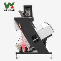 Machine de tri chromatique haute précision pour flocons/poudre de noix de coco, pour l'élimination des impuretés, utilisée dans le processus alimentaire, avec éléments en contact alimentaire en acier inoxydable SS304