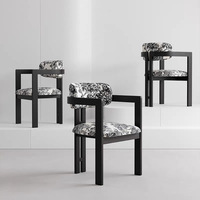 Chaises de salle à manger de style rétro, chaises de salle à manger en bois massif, chaises de salon, design de haute qualité, dossier et accoudoirs