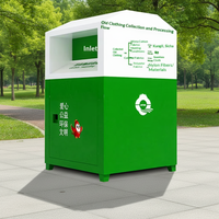 Bac de recyclage de vêtements en métal, personnalisé, écologique, pour usage communautaire extérieur, nouveau style, grande boîte de rangement pour vêtements