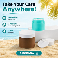 Pot à crème rond écologique pour crème visage en plastique, pots cosmétiques, pots pour crème visage, pots pour soins de la peau, contenants pour gommage corporel