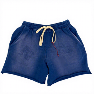 Meilleur short léger délavé à l'acide sur mesure décontracté motif solide bas quantité minimale de commande vente en ligne short délavé à l'acide en tissu - Product Image 1