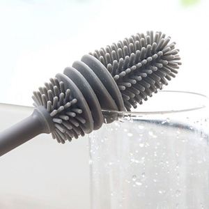 Plastic Long-Handled Cup Brush Cleaning <b>Tool</b> for Water Bottles Removes Tea Stains No Dead Spots Soft Rubber <b>Small</b> Brush - Product Image 3