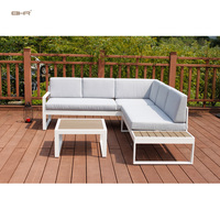 Ensemble de canapés d'extérieur en aluminium moderne BHR pour villa et jardin, mobilier de patio luxueux de style hôtel