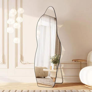 Moderno Full-Length in piedi Wave Frame Dressing specchio a buon mercato parete decorativa per la casa di vetro per uso di bellezza del salone - Product Image 6