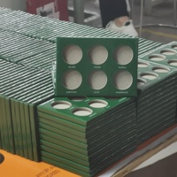 Palette en carton rigide recyclable personnalisée à compartiment unique magnétique vide pour fard à joues et fard à paupières, pour emballage cosmétique