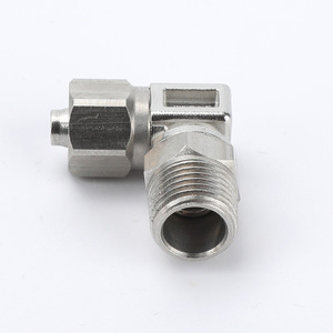 Raccord rapide SiVK en acier inoxydable, joint rotatif à filetage externe à angle droit de 90 degrés pour tuyau d'air, série PL, type SMC - Product Image 3