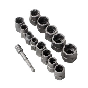 14 Piece Nut Bolt Extractor <b>Socket</b> Set 1/4 To 3/8 Drive Hex Adapter For Home Repair - Product Image 4