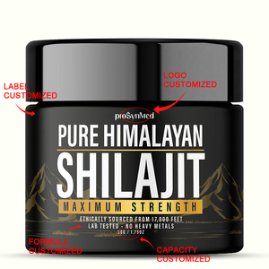 OEM murni Himalayan organik Resin Shilajit Label pribadi asam Fulvic 85 + melacak mineral kompleks kekuatan energi suplemen - Product Image 5