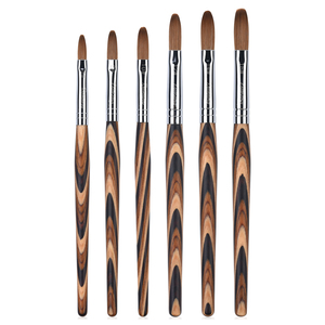 KADS Kolinsky Acrylic <b>Nail</b> Brush 100% Pure With Wooden Handle Sable 6#-16# <b>Nail</b> Art Acrylic Crystal Brush Customized logo - Product Image 1