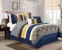 Aoyatex — parure de lit plissée et imprimée, ensemble de literie de luxe en polyester, microfibre, 7 pièces, nouveau design