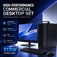 Güvenilir Hygon 3350 8 Çekirdekli 3.0GHz Ofis Masaüstü Paketi | 16 GB RAM, 512 GB NVMe SSD, 2 GB Harici Ekran Kartı, 15L Kasa, 23,8 inç Ekran Seti