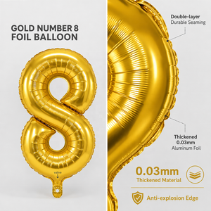 Commercio all'ingrosso 16 32 40 pollici forniture di buon compleanno decorazione festa aria elio alluminio Ballon decorativo numero forma palloncino - Product Image 5