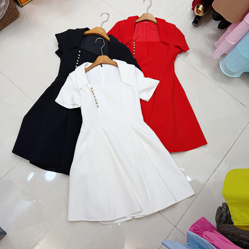 sachin and babi light blue dress Fashion Woman Casual Red Dress Black Stock Photo 713242423