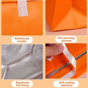 ถุงเก็บความเย็นแบบใช้แล้วทิ้ง เป็นมิตรกับสิ่งแวดล้อม ผลิตจากผ้าไม่ถักทอ สำหรับใส่ชานม กาแฟ อาหารเดลิเวอรี่ พับเก็บได้ พกพาสะดวก มีสินค้าพร้อมส่ง - Product Image 6