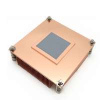Refroidisseur de processeur sans ventilateur à chambre à vapeur en cuivre, dissipateur thermique passif à ailettes échiquetées pour serveur 1U, compatible LGA 1156 1700 2011, radiateur VC