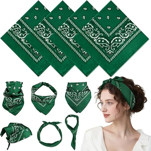 Paisley Bandana Novelty <b>Headband</b> Square Scarf Cowboy Bandanas for Halloween Party Costume - Product Image 6