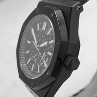 Orologio Automatico Mod 41mm con Quadrante Scheletrato Nero Effetto Ombra Interna e Luminescenza Verde, Compatibile con Movimento NH70, MOQ 1
