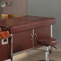 Fauteuil de lavage de cheveux électrique moderne thaïlandais en acier inoxydable pour salon, avec massage pédicure et bassin en céramique à circulation d'eau, pour usage domestique