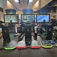 Machine de jeu de tir à pièces vidéo d'arcade interactive trois-en-un à 2 joueurs avec pédale