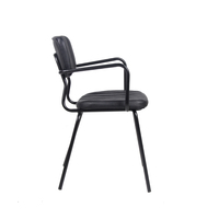 Ensemble table et chaises industriels en cuir Pu, siège en métal, pour café, salle à manger, café