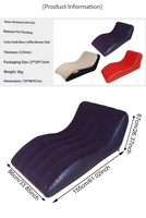 Fauteuil-lit gonflable moderne et portable en PVC floqué pour camping extérieur individuel
