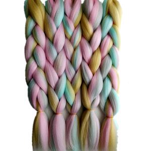 Nieuwe <span class=keywords><strong>Hot</strong></span> <span class=keywords><strong>Sale</strong></span> Mode Mix Kleur Synthetisch Jumbo Vlecht Haar Bulk Extensions <span class=keywords><strong>Kinky</strong></span> Straight voor Crochet Vlechtjes - Product Image 5