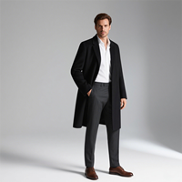 JXKRSZF Manteau de Laine Homme Personnalisé pour Pères, Meilleure Offre, Manteau de Laine Chaud et Épais 3/4 pour Homme