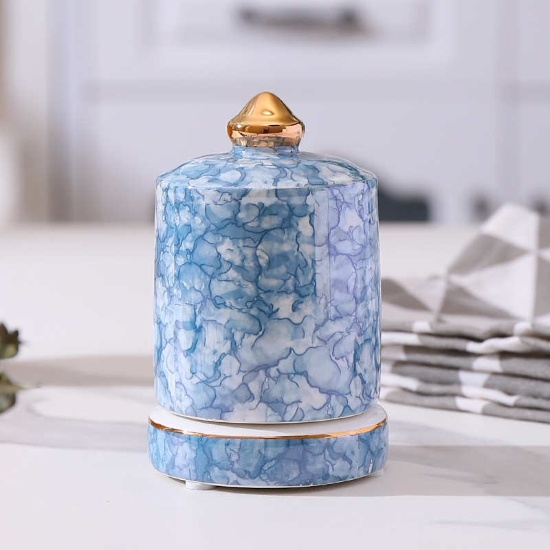 Sapphire pattern toothpick holder