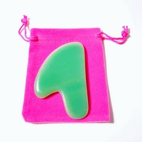 Outil de massage facial HZ en jade Gua Sha, Aventurine verte, outil Gua Sha personnalisé