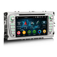 Erisin ES6568FS 7" Android 16 GPS Autoradio WiFi 4G CarPlay sans fil pour FORD Mondeo Focus Galaxy Tableau de bord pour lecteur DVD