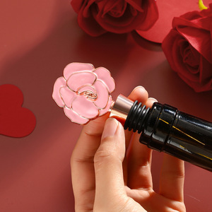 Rose Gold <b>Wine</b> Stopper Rose Flower Design Zinc Alloy Sealing Bottle Plug For <b>Wine</b> Preservation Gift - Product Image 3