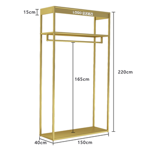 Custom Clothing Store Fixtures <strong>Displays</strong> Rack Luxury Gold Apparel <strong>Display</strong> Stand for <strong>Garment</strong> Clothing <strong>Display</strong> Rack - Product Image 6