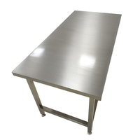 Op maat gemaakte 316 roestvrijstalen werktafel voor industrie, voedingsindustrie, laboratorium, ziekenhuis, roestvrijstalen werkbank, lage minimale bestelhoeveelheid, keuken