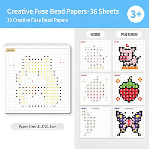 Papier d'art à points pour enfants, feuilles de travail réutilisables à motifs de pixels pour tout-petits, sans marqueurs à points pour l'apprentissage précoce - Product Image 5