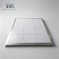 Piste de danse portable de haute qualité, blanche, avec motif à carreaux classique, pour les mariages et les fêtes