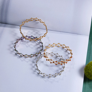 Nouvelle conception, bagues magiques 2 en 1 pliables et rétractables, zircon multicouche, bagues torsadées pour femmes, bracelets à breloques pour filles, bijoux tendance - Product Image 6