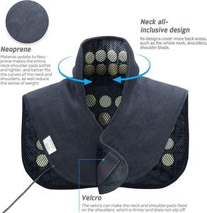 Gleichstrom elektrisch verstellbare Nacken- und Schulterkette Naturjade und Tourmaline Stein Heizkissen Wickeln - Product Image 4