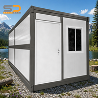 Maison conteneur modulaire pliable en acier de 20 pieds et 40 pieds à construction rapide, maisonnette préfabriquée portable pour bureau à domicile et camping