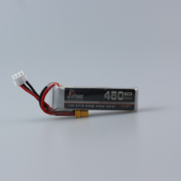 Batterie LiPo rechargeable 7,4 V 450 mAh 75C 2S pour modèles de drones de course Micro FPV Whoop Toothpick