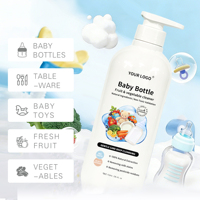 Produits de nettoyage sûrs en gros pour usine : Nettoyant liquide pour biberons pour enfants, formule douce de qualité alimentaire, à base de plantes naturelles, élimine les taches de lait