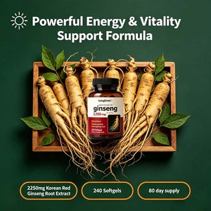 Cápsulas Blandas de Extracto de Ginseng Rojo de Fábrica OEM, 2,250 mg, Apoyo Energético e Inmunológico, Aumenta la Energía y la Vitalidad, 240 Unidades - Product Image 4