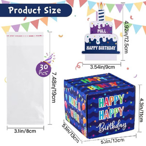 Caja de <span class=keywords><strong>Regalo</strong></span> <span class=keywords><strong>Sorpresa</strong></span> Explosiva con Dinero para <span class=keywords><strong>Cumpleaños</strong></span>, con Pegatinas de Números del 0 al 9 para Personalizar DIY, Edades 18, 21, 30, <span class=keywords><strong>50</strong></span> - Product Image 5