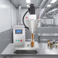 Machine de remplissage automatique de poudre d'épices de type doseur à vis de table, fabriquée en Chine, pour conditionnement d'assaisonnements, de farine et d'aliments, capacités 1G, 50G, 100G, 500G