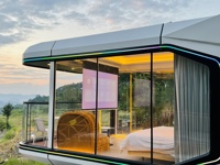 Cabine spatiale en acier écologique de luxe, maison préfabriquée mobile, hôtel, séjour, résidence, villa commerciale, appartement, complexe hôtelier