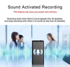 Enregistreur vocal numérique USB pour conférences, petit enregistreur vocal, enregistrement longue durée 18h, 192 Kbps, mini enregistreur vocal - Product Image 3