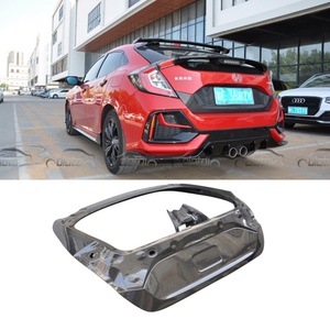 For Honda for Civic Type R FK7 FK8 Hatchback 2016+ Auto Tuning Carbon Fiber Rear Trunk Boot Lip <b>Splitters</b> New Condition - Product Image 2