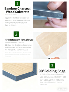 Tùy Chỉnh Cổ Điển Hiện Đại Tấm Kim Loại 5Mm-8Mm Dày PVC Bên Ngoài Bức Tường Bảng Điều Chỉnh Bề Mặt Bóng 1220X2440Mm 1220X2800Mm Kích Thước Nhựa - Product Image 2